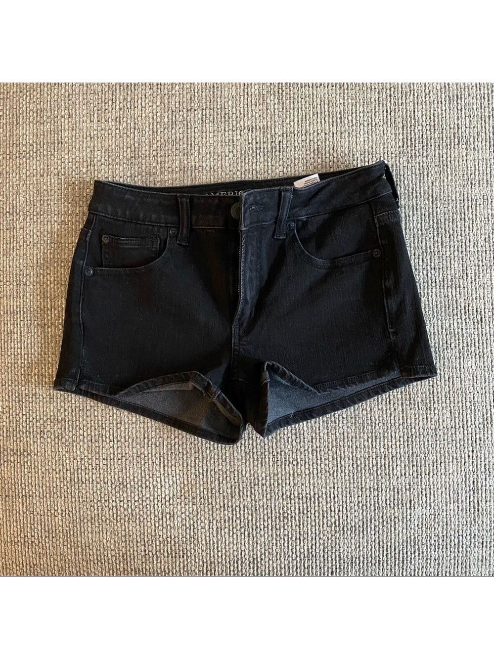 *4 for $25* American Eagle Black High Waist Shortie Shorts